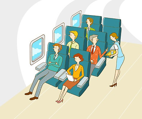 전신 PSD 구름 여자 남자 음료 이어폰 의자 일러스트 비즈니스 창문 비행기 서기 사람 앉기 정장 여러명 20대 성인 헤드셋 비행 직장인 비즈니스맨 비즈니스우먼 승무원 기내 청년만 성인만 국내일러스트 자연요소 직업 옷 음향기기 가구 다수 항공교통 모션 대중교통 청년 헤드폰 공공장소 파일형식