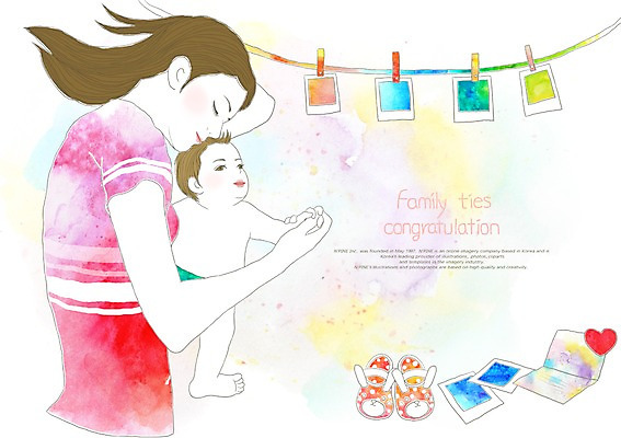 PSD 여자 줄 신발 일러스트 가정 가족 엄마 수채화 새출발 새로움 집게 서기 사람 상반신 20대 성인 두명 눈감음 손잡기 희망 꿈 아기용품 아기 신생아 출산 시작 긍정 기념사진 여자만 국내일러스트 감정 컨셉 관계 모션 청년 오브젝트 출발 파일형식