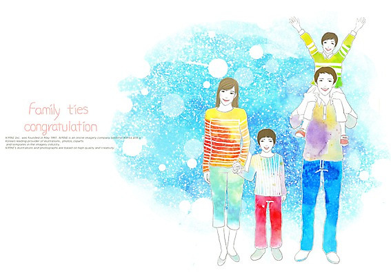 전신 PSD 여자 남자 어린이 포즈 일러스트 가정 가족 수채화 새출발 새로움 서기 사람 소년 여러명 10대 30대 부모 손들기 손잡기 희망 만세 꿈 자녀 목말 시작 긍정 국내일러스트 감정 다수 컨셉 관계 모션 청소년 장년 출발 파일형식