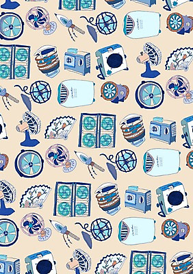 PSD 문양 백그라운드 무늬 패턴 일러스트 벽지 사람없음 패턴백그라운드 부채 선풍기 에어컨 포장지 오브젝트 환풍기 국내일러스트 포장 장비 가전제품 파일형식