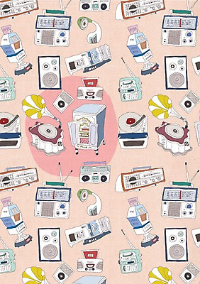 PSD 문양 음향기기 백그라운드 무늬 패턴 일러스트 벽지 안테나 사람없음 전자제품 스피커 패턴백그라운드 MP3 포장지 마이크 오브젝트 라디오 오디오 축음기 턴테이블 전축 국내일러스트 포장 통신 골동품 파일형식