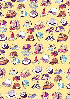 PSD 모자 문양 리본 백그라운드 무늬 패턴 일러스트 벽지 털모자 사람없음 고깔모자 패턴백그라운드 중절모 포장지 오브젝트 야구모자 페도라 마술사모자 벙거지모자 빵모자 국내일러스트 모자_잡화 잡화 포장 야구용품 파일형식
