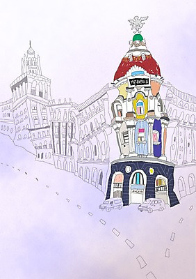 PSD 해외 건축물 건축 유럽 도로 길 교통수단 해외여행 여행 백그라운드 일러스트 자동차 거리 풍경 사람없음 건물 관광지 도시 세계여행 스페인 세계명소 마드리드 복잡 국내일러스트 나라 육상교통 교통 컨셉 교통시설 세계 파일형식