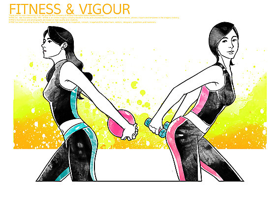 PSD 라이프스타일 여자 포즈 몸매관리 일러스트 건강 관리 서기 들기 사람 상반신 성인 두명 라이프 운동복 운동 건강관리 헬스 스트레칭 아령 헬스장 짐볼 목표 열정 체력단련장 여자만 성인여자만 성인만 국내일러스트 옷 감정 컨셉 다이어트 모션 생활 파일형식