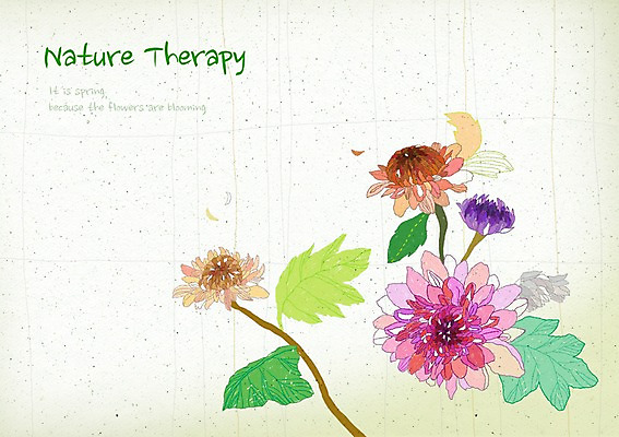 PSD 식물 꽃 줄기 컬러 여러송이 백그라운드 잎 꽃백그라운드 일러스트 자연 국화 사람없음 컬러풀 화려 우아함 신비 국내일러스트 다수 컨셉 생태계 파일형식