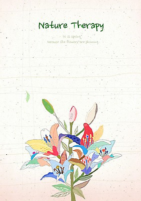 PSD 식물 꽃 줄기 컬러 여러송이 백그라운드 잎 꽃백그라운드 일러스트 자연 사람없음 컬러풀 화려 우아함 신비 수선화 국내일러스트 다수 컨셉 생태계 파일형식