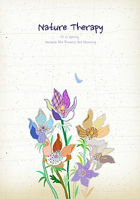 PSD 식물 꽃잎 꽃 줄기 컬러 여러송이 백그라운드 잎 꽃백그라운드 일러스트 자연 사람없음 컬러풀 화려 우아함 신비 할미꽃 국내일러스트 다수 컨셉 생태계 파일형식