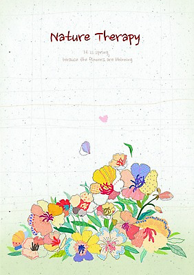 PSD 식물 꽃잎 꽃 컬러 여러송이 백그라운드 잎 꽃백그라운드 일러스트 자연 사람없음 컬러풀 화려 우아함 신비 달맞이꽃 국내일러스트 다수 컨셉 생태계 파일형식