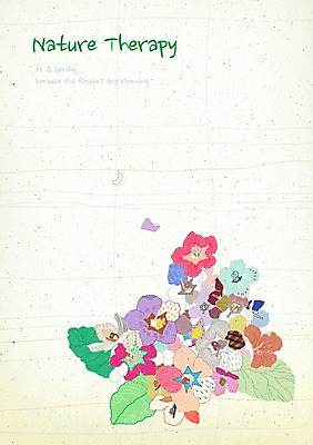 PSD 식물 꽃 컬러 여러송이 백그라운드 잎 꽃백그라운드 일러스트 자연 사람없음 컬러풀 화려 우아함 신비 제비꽃 국내일러스트 다수 컨셉 생태계 파일형식