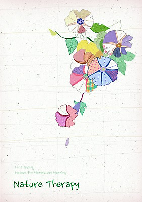 PSD 식물 꽃잎 꽃 컬러 여러송이 백그라운드 잎 꽃백그라운드 일러스트 자연 사람없음 컬러풀 화려 우아함 신비 나팔꽃 국내일러스트 다수 컨셉 생태계 파일형식