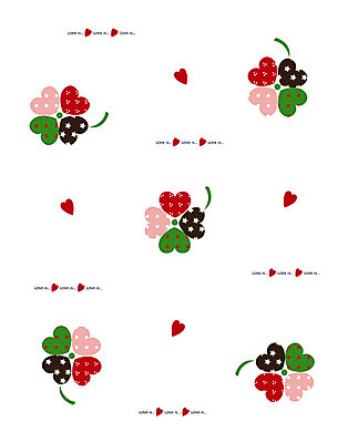 식물 문양 별 백그라운드 무늬 패턴 일러스트 사랑 사람없음 물방울무늬 하트 네잎클로버 하트백그라운드 국내일러스트 AI파일 자연요소 모양 감정 클로버 파일형식 벡터