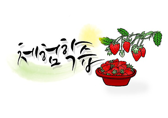 PSD 문자 손글씨 열매 음식 백그라운드 과일 일러스트 캘리그라피 딸기 타이포그라피 글자캘리그라피 한글 사람없음 단어 농작물 수확 체험학습 체험 과수원 농장체험 국내일러스트 식물 컨셉 농업 농장 파일형식