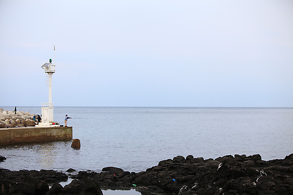 포토 JPG 주간 시설물 바다 자연 하늘 낚시 한국 등대 사람 풍경 여러명 해변 야외 제주도 돌_바위 바위 방파제 낚시꾼 바다낚시 국내포토 자연요소 건축물 공공시설 아시아 다수 레저 생태계 파일형식