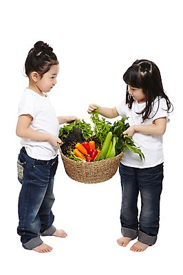 포토 JPG 스튜디오촬영 전신 라이프스타일 웰빙 여자 어린이라이프 어린이 음식 채소 맨발 자연 오이 파프리카 실내 건강 서기 들기 누끼 사람 동양인 소녀 두명 옆모습 친구 농작물 바구니 소쿠리 환경 유치원 유치원생 한국인 반팔티셔츠 청바지 상추 친환경 유기농 채식 여자만 어린이만 소녀만 국내포토 교육 뷰포인트 티셔츠 농업 바지 관계 모션 발 인종 내부 생활 생태계 파일형식