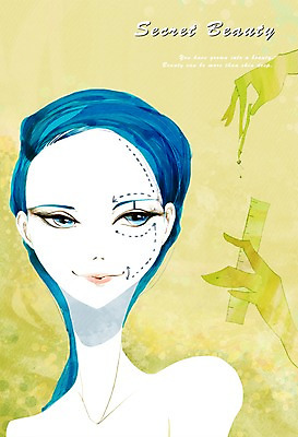 PSD 우먼라이프 라이프스타일 여자 얼굴 일러스트 한명 사람 성인 라이프 신체부위 뷰티 희망 자신감 변화 성형수술 여자만 여자한명만 성인여자만 성인만 국내일러스트 1 감정 컨셉 생활 수술 파일형식