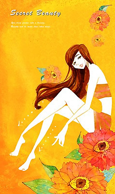 전신 PSD 식물 우먼라이프 라이프스타일 여자 꽃 일러스트 한명 사람 앉기 성인 라이프 뷰티 희망 자신감 변화 성형수술 몸매 S라인 여자만 여자한명만 성인여자만 성인만 국내일러스트 1 감정 컨셉 모션 생활 수술 파일형식