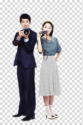 전신 편집 편집이미지 라이프스타일 여자 남자 산업 비즈니스 기술 서기 미소 웃음 들기 사람 정장 20대 성인 두명 앞모습 비즈니스라이프 전자제품 치마 카메라 디지털 사진촬영 촬영 한국인 과학기술 직장인 비즈니스맨 비즈니스우먼 비교 발전 복고 아날로그 디지털산업 PNG 기계화 산업발전 청년만 성인만 편집소스 세련 직업 옷 뷰포인트 컨셉 모션 하의 표정 동양인 청년 생활 파일형식