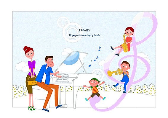 전신 PSD 나무 식물 구름 여자 남자 딸 아들 어린이 악기 잎 연주 음표 일러스트 가정 가족 엄마 나뭇잎 함께함 관악기 미소 웃음 사람 소녀 소년 여러명 성인 부모 화목 자녀 건반 피아노 건반악기 아빠 색소폰 트럼펫 그랜드피아노 다자녀 다자녀가족 국내일러스트 자연요소 기호 음악 다수 컨셉 관계 표정 목관악기 금관악기 파일형식