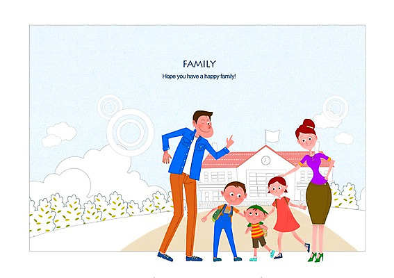 전신 PSD 나무 식물 구름 여자 남자 딸 아들 어린이 잎 일러스트 학교 가정 가족 엄마 나뭇잎 함께함 서기 미소 웃음 사람 소녀 소년 여러명 성인 건물 부모 화목 유치원 자녀 아빠 등교 하교 다자녀 다자녀가족 국내일러스트 자연요소 건축물 교육 다수 컨셉 관계 모션 표정 등하교 파일형식