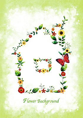 모양 PSD 식물 동물 배너 꽃 화초 나비 곤충 액자 백그라운드 잎 꽃백그라운드 일러스트 자연 해바라기 주택 프레임 틀 사람없음 공백 양귀비 국내일러스트 건물 생태계 파일형식