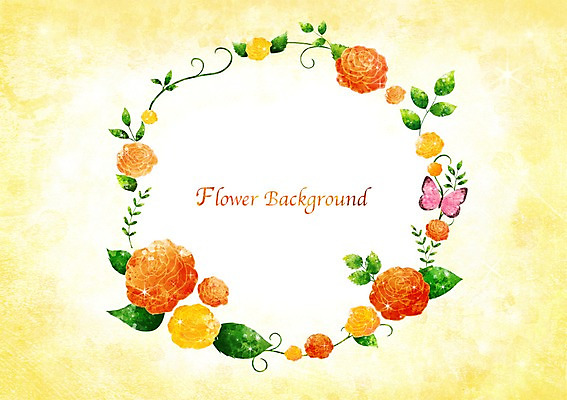 PSD 식물 동물 배너 꽃 화초 나비 곤충 액자 백그라운드 잎 꽃백그라운드 일러스트 자연 프레임 틀 사람없음 장미 공백 국내일러스트 생태계 파일형식