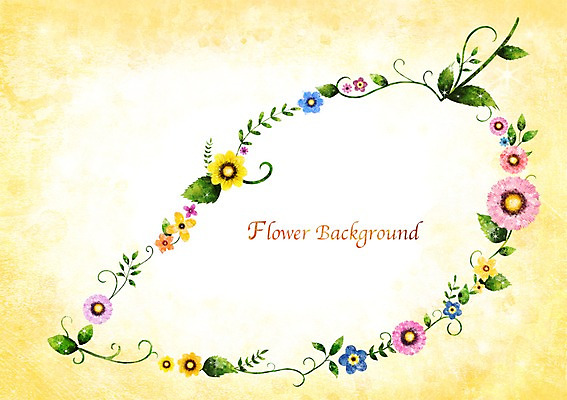 PSD 식물 배너 꽃 화초 액자 백그라운드 잎 꽃백그라운드 일러스트 자연 프레임 틀 사람없음 공백 국내일러스트 생태계 파일형식