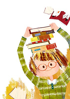 PSD 여자 안경 여유 어린이 일러스트 한명 미소 웃음 사람 소녀 상반신 책 독서 북페스티벌 여자만 여자한명만 어린이만 소녀만 소녀한명만 안경낌 국내일러스트 1 잡화 감정 표정 축제 파일형식