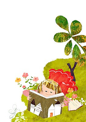 전신 PSD 식물 여자 꽃 여유 어린이 엎드리기 잎 일러스트 한명 미소 웃음 사람 소녀 잔디 초원 책 눕기 독서 새싹 풀 북페스티벌 여자만 여자한명만 어린이만 소녀만 소녀한명만 국내일러스트 1 감정 모션 표정 축제 파일형식