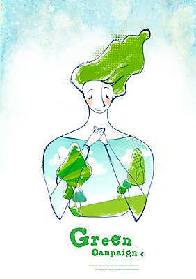 PSD 나무 식물 구름 여자 캠페인 일러스트 하늘 한명 사람 성인 자연보호 환경 그린캠페인 보호 언덕 환경보전 에코 친환경 여자만 여자한명만 성인여자만 성인만 그린슈머 국내일러스트 자연요소 1 컨셉 자연 사회이슈 파일형식