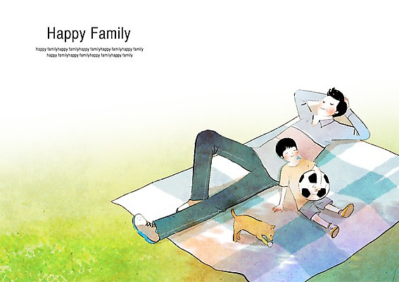 전신 PSD 식물 동물 남자 행복 아들 어린이 일러스트 축구공 공 포유류 가족 휴식 함께함 미소 웃음 사람 소년 잔디 초원 성인 두명 반려동물 부모 눕기 축구 화목 자녀 풀 아빠 개 강아지 돗자리 부자지간 남자만 국내일러스트 감정 컨셉 축구용품 관계 모션 표정 구기 파일형식