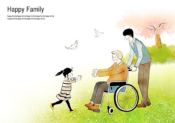 전신 PSD 나무 식물 동물 여자 할아버지 노년 남자 딸 행복 어린이 일러스트 가족 조류 손녀 함께함 미소 웃음 사람 소녀 잔디 초원 여러명 성인 부모 화목 벚꽃 자녀 풀 아빠 벚나무 손주 휠체어 국내일러스트 꽃 감정 다수 컨셉 관계 표정 파일형식