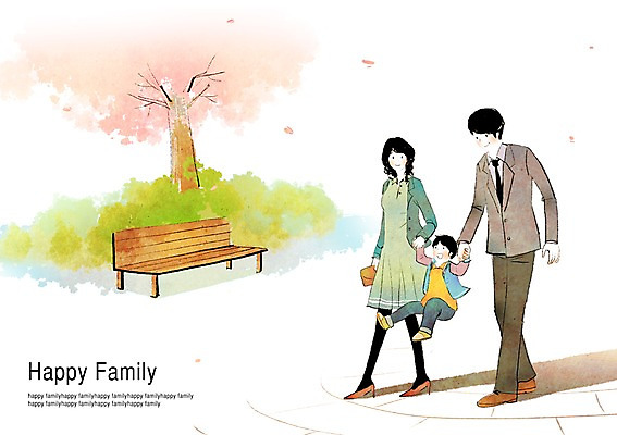 전신 PSD 나무 식물 여자 남자 행복 아들 어린이 벤치 의자 일러스트 가족 엄마 함께함 서기 미소 웃음 사람 소년 여러명 성인 부모 소풍 손잡기 화목 벚꽃 자녀 아빠 벚나무 외출 국내일러스트 꽃 감정 가구 다수 컨셉 관계 모션 표정 야외활동 파일형식