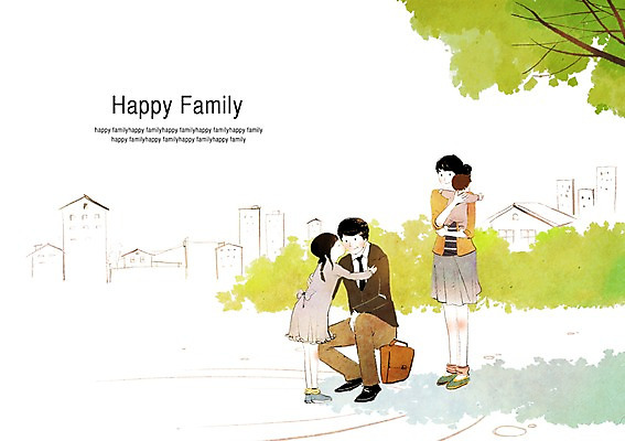 전신 PSD 나무 식물 여자 남자 딸 행복 어린이 일러스트 가족 엄마 키스 주택 함께함 미소 웃음 사람 소녀 여러명 성인 건물 부모 화목 자녀 아기 아빠 애정표현 출근 국내일러스트 건축물 감정 다수 컨셉 관계 표정 표현 출퇴근 파일형식