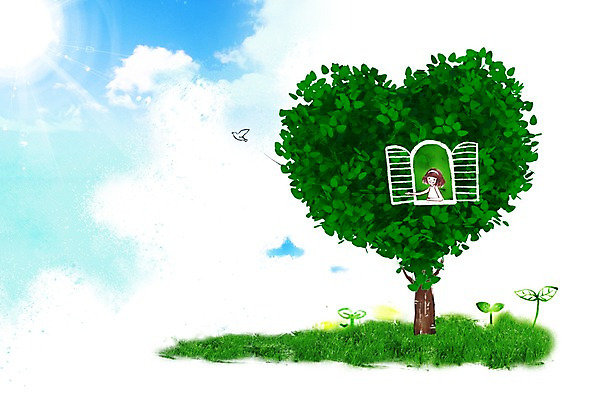 PSD 나무 식물 동물 편집 편집이미지 여자 어린이 창문 조류 하늘 사랑 한명 미소 웃음 사람 소녀 잔디 상반신 3D 새싹 하트 하트나무 여자만 여자한명만 어린이만 소녀만 소녀한명만 이미지편집 편집3D 모양 1 감정 표정 디지털합성 파일형식