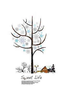 PSD 나무 식물 편집이미지 계절 겨울 가로등 조명 주택 사람없음 크리스마스트리 눈 눈송이 이미지편집 자연요소 공공시설 크리스마스 날씨 눈_날씨 건물 파일형식