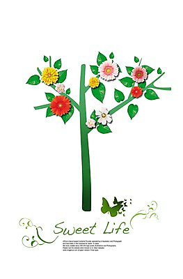 PSD 나무 식물 동물 편집이미지 꽃 화초 나비 곤충 잎 사람없음 이미지편집 파일형식