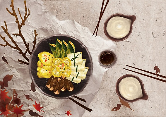 PSD 나무 식물 한국문화 한국전통 전통 그릇 접시 전통문화 한식 음식 단풍 잎 술잔 일러스트 젓가락 주류 한국 요리 사람없음 전통음식 전 간장 종지 막걸리 국내일러스트 동양문화 식기 아시아 문화 음료 잔 수저 양념 파일형식