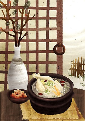 PSD 식물 한국문화 한국전통 전통 그릇 전통문화 한식 음식 일러스트 여름음식 김치 한국 육류 요리 사람없음 꽃병 닭고기 전통음식 닭 사발 인삼 깍두기 대추 보양식 삼계탕 육식 제철음식 국내일러스트 동양문화 식기 꽃 아시아 문화 식재료 조류 삼 사기그릇 몸보신 제철 파일형식 여름_계절