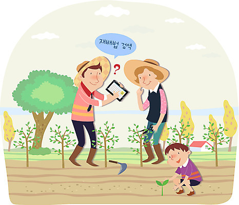 전신 나무 식물 구름 모자 여자 남자 아들 어린이 농업 일러스트 가족 엄마 주택 함께함 미소 웃음 사람 소년 성인 세명 전자제품 컴퓨터 부모 태블릿 새싹 스크린 농사 터치 자녀 아빠 농부 검색 밀짚모자 귀농 국내일러스트 AI파일 자연요소 직업 모자_잡화 잡화 산업 컨셉 관계 표정 건물 스마트기기 파일형식 벡터