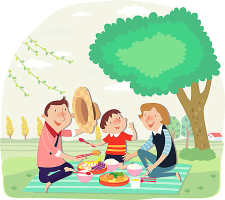 전신 나무 식물 구름 모자 여자 남자 아들 어린이 음식 농업 과일 일러스트 젓가락 가족 밥 엄마 주택 함께함 미소 웃음 사람 앉기 소년 성인 세명 부모 농사 숟가락 식사 자녀 아빠 농부 돗자리 밀짚모자 귀농 밥그릇 점심식사 국내일러스트 AI파일 자연요소 직업 모자_잡화 그릇 잡화 산업 컨셉 관계 모션 수저 표정 건물 파일형식 벡터