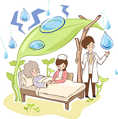 식물 여자 노년 남자 할머니 잎 일러스트 의학 건강 미소 웃음 사람 성인 치료 세명 새싹 건강관리 진료 간호사 의료진 의사 물방울 침대 도움 보호 질병 복지 질병관리 노인만 성인만 국내일러스트 AI파일 직업 가구 컨셉 표정 관리 사회이슈 파일형식 벡터