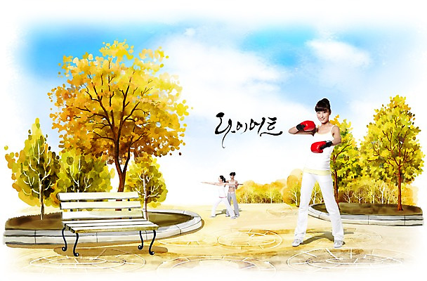 전신 PSD 외국인 나무 식물 편집이미지 우먼라이프 라이프스타일 계절 공원 여자 포즈 장갑 단풍 다이어트 벤치 의자 하늘 단풍나무 팔벌리기 건강 관리 서기 사람 동양인 손짓 성인 라이프 세명 운동복 운동 중국인 건강관리 가을 글러브 권투글러브 자세교정 여자만 성인여자만 성인만 이미지편집 잡화 옷 공공시설 스포츠용품 가구 잎 모션 인종 생활 연습 파일형식