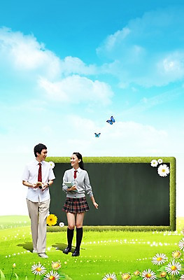 전신 PSD 식물 동물 구름 편집이미지 학생 라이프스타일 배너 응시 여학생 여자 교육 남자 꽃 남학생 나비 곤충 청소년 하늘 고등학생 알림판 서기 미소 웃음 들기 사람 동양인 잔디 초원 두명 라이프 10대 책 칠판 한국인 풀 알림 십대만 이미지편집 자연요소 시선 모션 표정 인종 생활 파일형식