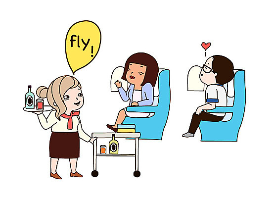 여자 남자 음료 말풍선 의자 일러스트 창문 비행기 미소 웃음 사람 성인 세명 서비스업 승무원 고객 직원 서비스 승객 기내 성인만 국내일러스트 AI파일 직업 산업 가구 항공교통 대중교통 표정 공공장소 파일형식 벡터