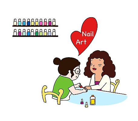 여자 말풍선 의자 일러스트 탁자 미소 웃음 사람 앉기 성인 두명 뷰티 뷰티샵 손톱관리 네일아트 손톱 고객 직원 매니큐어 네일샵 손톱정리 여자만 성인여자만 성인만 국내일러스트 AI파일 손 가구 모션 표정 상점 화장품 미용 파일형식 벡터