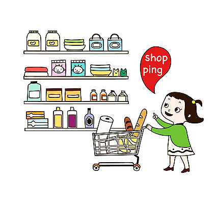 전신 여자 어린이 말풍선 일러스트 선반 한명 서기 미소 웃음 사람 소녀 쇼핑 장보기 카트 쇼핑카 수레 마트 여자만 여자한명만 어린이만 소녀만 소녀한명만 국내일러스트 AI파일 1 가구 모션 표정 상점 파일형식 벡터