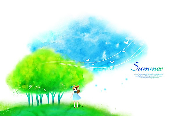 전신 PSD 나무 식물 동물 계절 여자 어린이 백그라운드 일러스트 조류 하늘 한명 서기 미소 웃음 사람 풍경 소녀 여름 여자만 여자한명만 어린이만 소녀만 소녀한명만 국내일러스트 1 모션 표정 파일형식