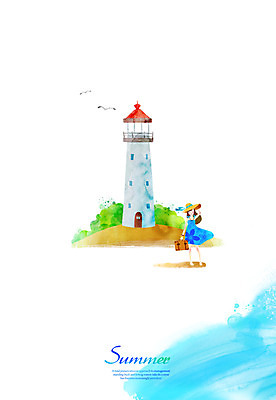 전신 PSD 동물 계절 여자 어린이 바다 백그라운드 일러스트 갈매기 조류 등대 한명 서기 미소 웃음 사람 풍경 소녀 해변 여름 여자만 여자한명만 어린이만 소녀만 소녀한명만 국내일러스트 1 모션 표정 파일형식