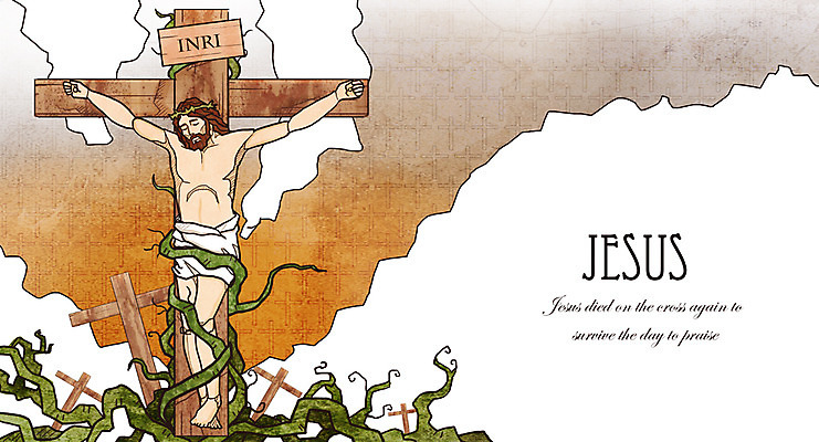 전신 PSD 식물 남자 기독교 종교 백그라운드 십자가 일러스트 왕관 부활절 한명 사람 성인 교회 믿음 희망 고통 예수 덩굴 부활 가시면류관 남자만 남자한명만 성인남자만 성인만 국내일러스트 1 기념일 감정 종교용품 종교건축 건물 신_종교 파일형식