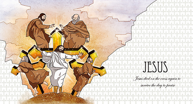 전신 PSD 남자 기독교 종교 백그라운드 십자가 일러스트 부활절 사람 여러명 성인 교회 믿음 희망 예수 부활 남자만 성인남자만 성인만 국내일러스트 기념일 감정 다수 종교건축 건물 신_종교 파일형식